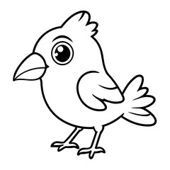 Cute vector illustration ExoticBird doodle for toddlers worksheet