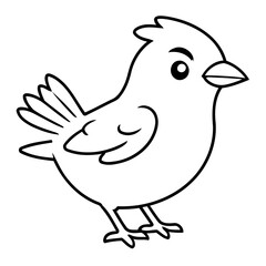 Cute vector illustration ExoticBird for children colouring activity