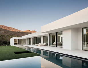 Fototapeta premium modern house in rural area