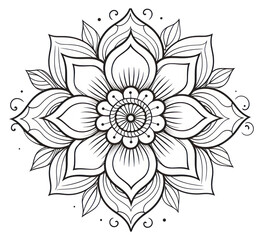 PNG Mandala sketch pattern drawing