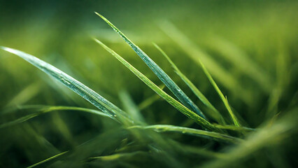 green grass in the wind