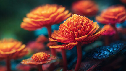 orange flower close up