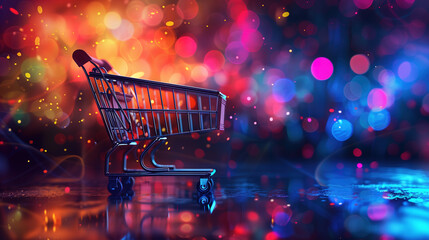 Shopping Cart on Wet Floor