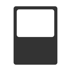 モノクロ角丸シルエットフォトフレーム