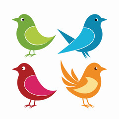 set of birds vector illustration