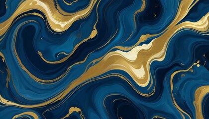 Fototapeta premium Vibrant Colorful Marble Texture With Gold Abstract Background