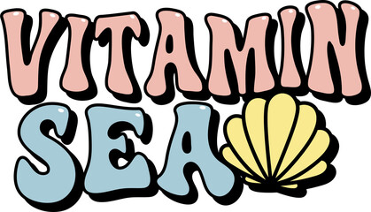 vitamin sea groovy lettering