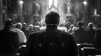 A requiem mass in a historic cathedral