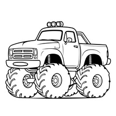 Vector illustration of a cute Monster drawing colouring activity © meastudios