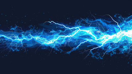 Abstract image of a vibrant blue electric current, symbolizing energy, technology, and power.