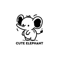 elephant outline illustration, black elephant art, elephant outline illustration, elephant silhouette, elephant design, elephant logo, cute elephant