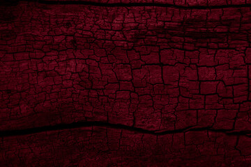 cracked wood red background or texture