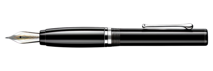 PNG  Black fountain pen white background table nib
