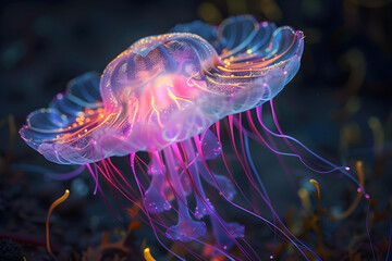 Bioluminescent Beauty: A Glimpse of Unique Marine Life in the Mysterious Deep Sea