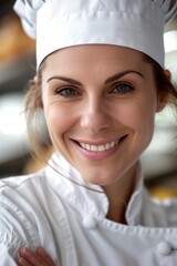 smiling female chef
