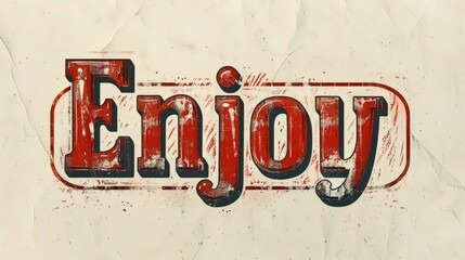 The word Enjoy created in Art Deco Typography.