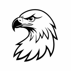 Simple vector illustration of Eagle drawing for toddlers coloring activity