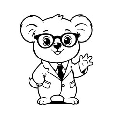 Fototapeta premium Vector illustration of a cute Koala doodle for kids colouring page