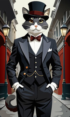 Tramp in a Tailcoat: Cat on the City Streets