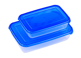 Transparent plastic container for food