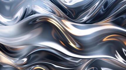 Metallic Reflections in Fluid Abstract Waves Background