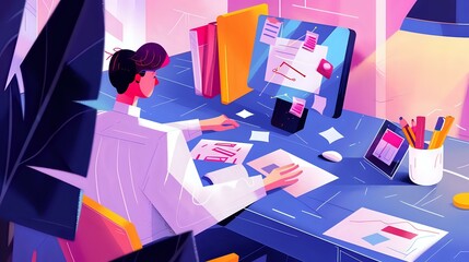 Loan Originator's Work Image: Client Interactions, Financial Analysis, and Loan Approvals