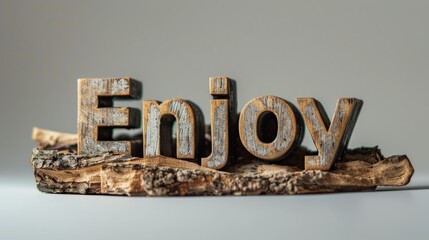 The word Enjoy created in Display Typography.