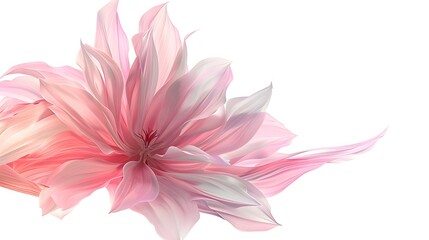 Fantastic flower with pink petals. Beautiful image isolated on white background.