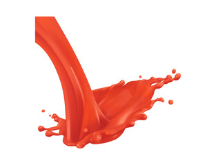 red paint splash