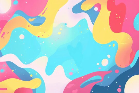 90's Inspired Background with Neon Colors and Bold Patterns - Vintage Decor, Party Themes