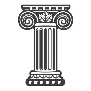 recommend clip art: Classical ancient greek roman column icon architectural symbol