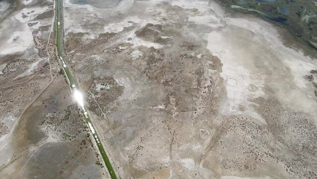 Footage of shallow seaside lakes called abalone and lagoons.