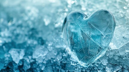 ice heart on ice in high resolution and high quality. heart concept, resources, ice, transparent, cold