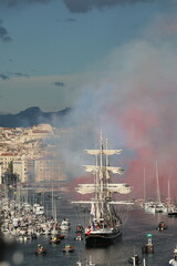 Belem cérémonie arrivée flamme olympique à Marseille