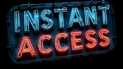 “INSTANT ACCESS” message on a vintage tv - graphic resource - background