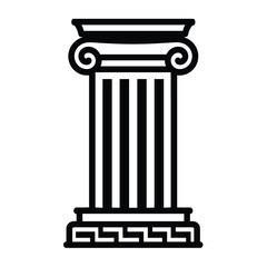 Illustration of an ancient Greek Doric column in black and white.