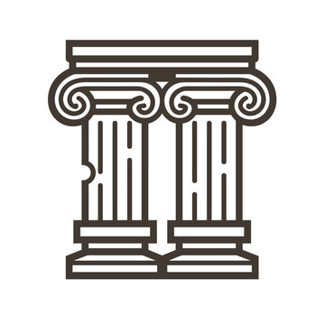 recommend clip art: Elegant illustration of two classical Greek columns.
