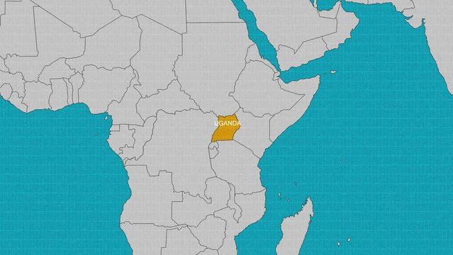 map of Uganda