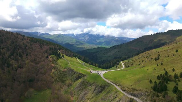 D&eacute;part du col d'Aspin