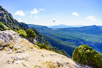 Mountain landscape, Verdon Gorge in France.