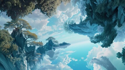 mesmerizing fantasy scenery transports you to a world where reality bends into optical.Generative Ai
