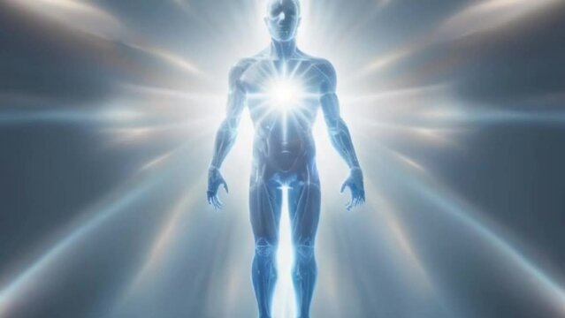 3d rendered illustration of a body with rays