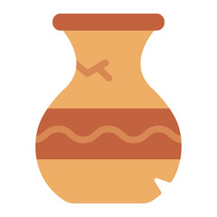Vase crack icon
