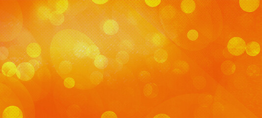 Orange bokeh widescreen background for Banner, Poster, celebration, event and various design works