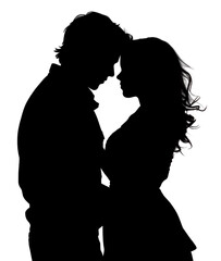 PNG  Couple silhouette backlighting adult.