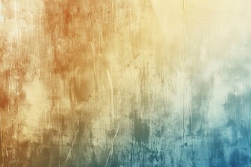 Fototapeta premium An old wall that was once green and yellow in color but faded over time.