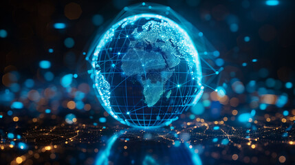 Obraz premium Futuristic Technology Concept. Engineer team working with Tablet and Computer.