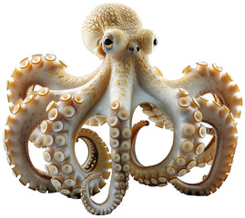 a close up of an octopus with a white background, transparent background png