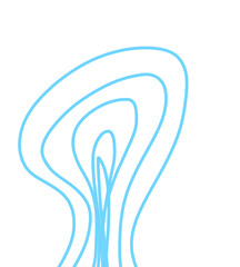 monoline element wave blue