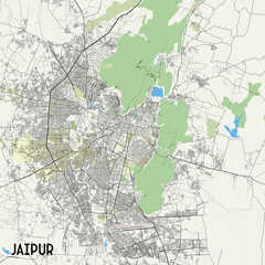 Fototapeta premium Jaipur, India map poster art